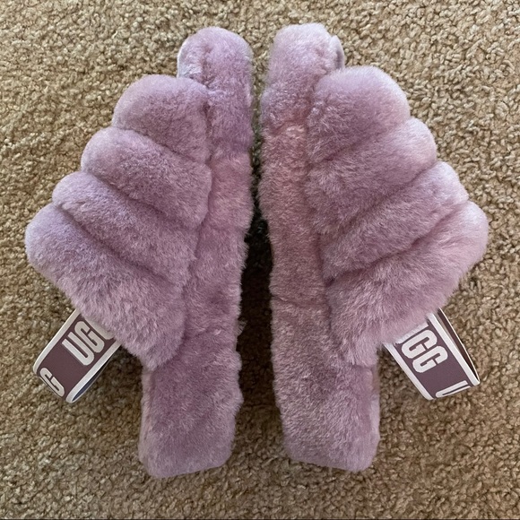 Purple UGG Fluff Yeah Slides - Picture 3 of 4